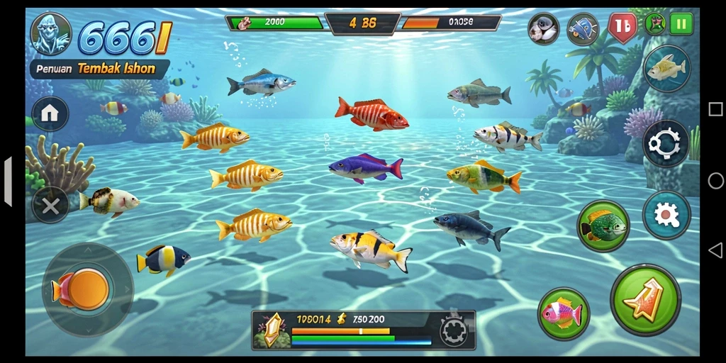 Tangkapan layar gameplay yang seru di 666I Tembak Ikan.