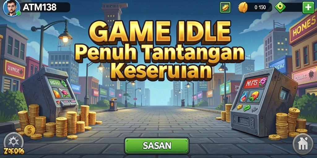 Screenshot gameplay ATM138 yang menampilkan strategi Idle yang menarik.