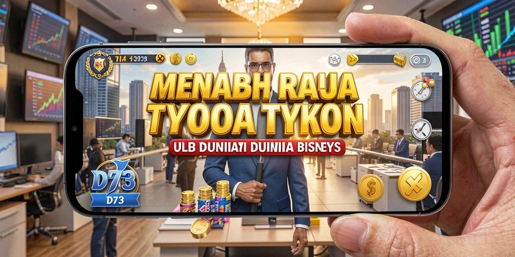 Screenshot utama D73 menampilkan gameplay Tycoon yang menarik dengan grafis berkualitas tinggi.