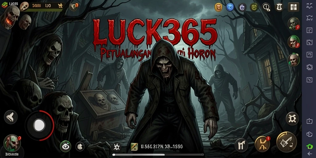 Tampilan gameplay LUCK365 yang menegangkan dan menyeramkan.