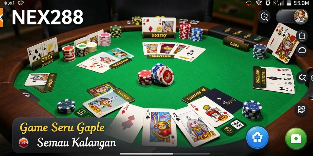 Gameplay seru Gaple yang menantang dan interaktif.