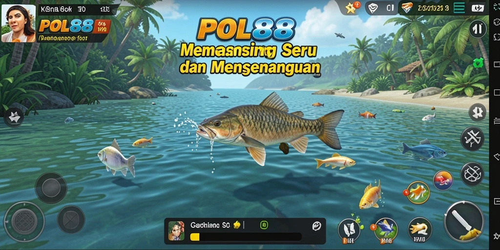 Tangkapan besar dalam game POL88 yang menampilkan aksi memancing seru.