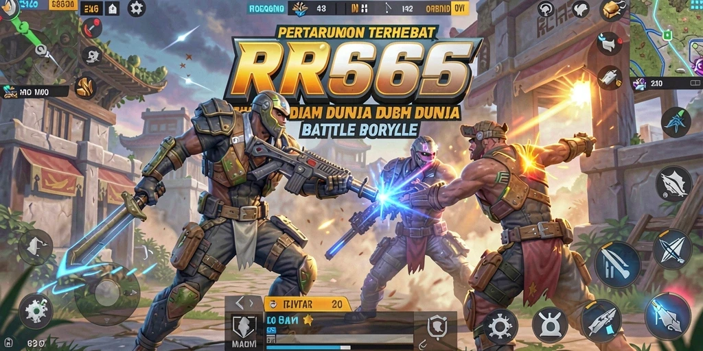 Tampilan permainan RR666 yang seru dalam pertarungan Battle Royale.