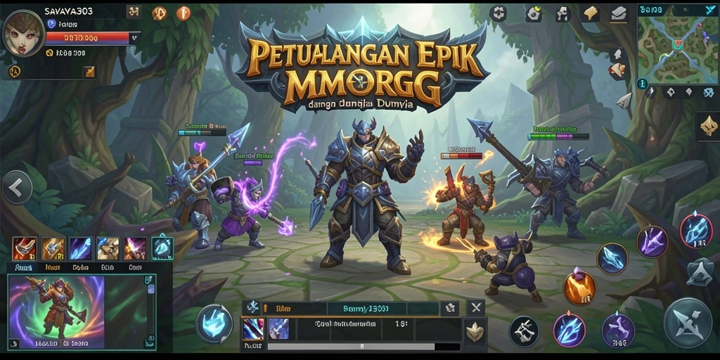 Tampilan gameplay SAVAYA303 yang seru dalam dunia MMORPG.