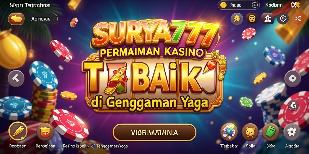 Screenshot utama SURYA777 menampilkan aksi gameplay Kasino yang menarik.