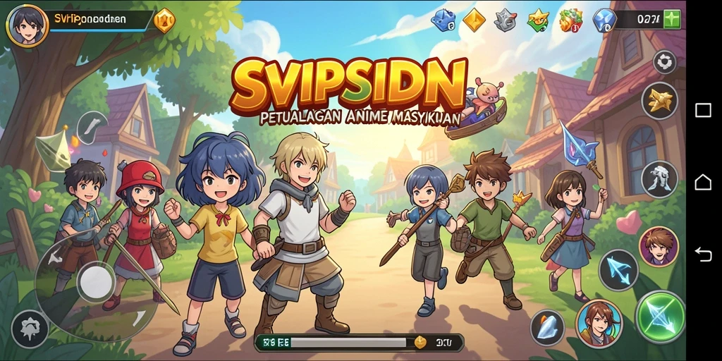 Screenshot SVIPSIDN menampilkan karakter Anime dalam aksi yang menegangkan.