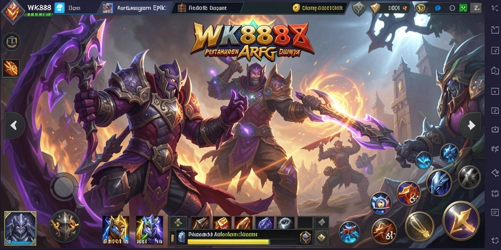 Tampilan gameplay <strong>WK888</strong> yang mengasyikkan dalam pertarungan ARPG.