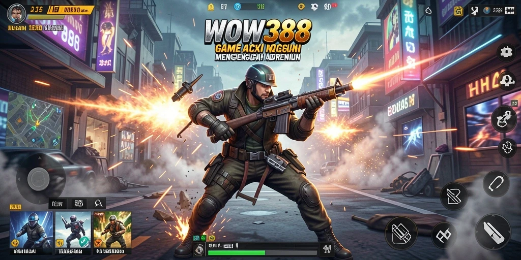 Tampilan gameplay menegangkan dari WOW388 saat bertarung.